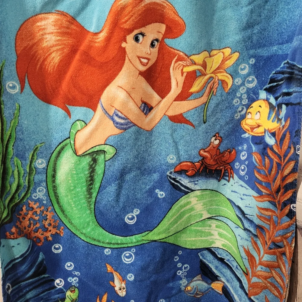 Little Mermaid movie Beach Towel vintage